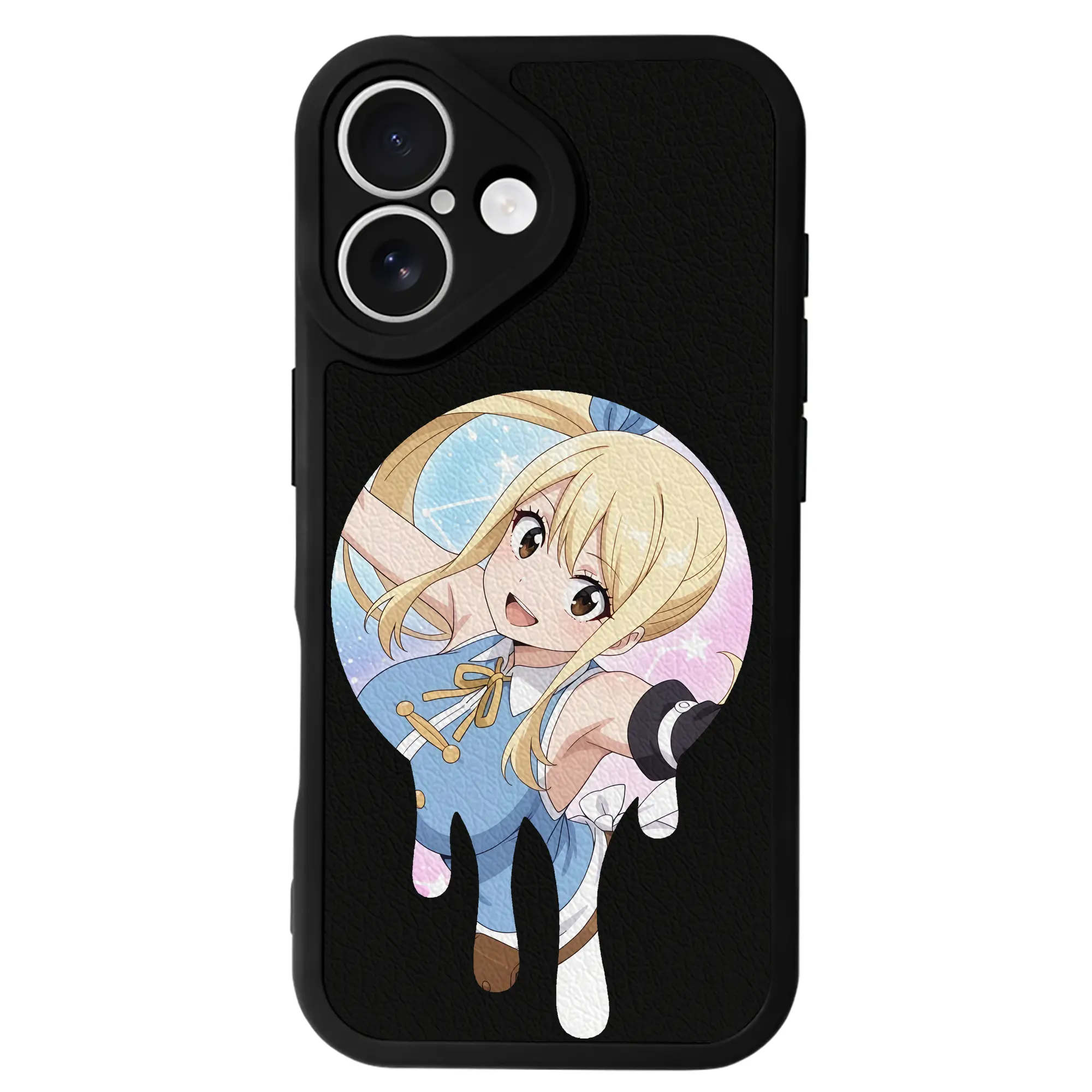 フェアリーテイル グッズ ルーシィ・ハートフィリア - IPhone 16シリーズ対応 ・ シリコンスマホケース ・ レザー調 ・ 高精度フィット ・ 耐衝撃 ・ ワイヤレス充電対応 ・ 精密カット